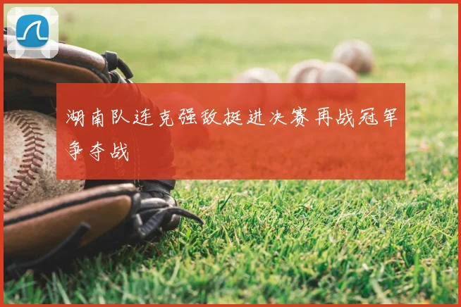 湖南队连克强敌挺进决赛再战冠军争夺战